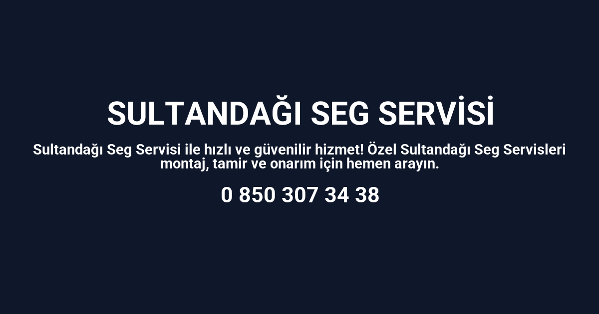 Sultandağı Seg Servisi